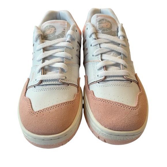 New Balance 550 Blush and White Sneakers - Picture 3 of 11